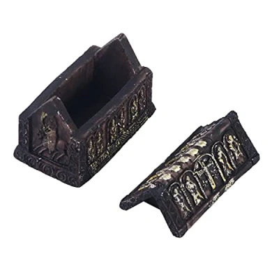 Image of Kocris Casa Reptile Tank Coffin Decorations Aquarium Fish Turtle Lizard Spider Tanks Ancient Egypt Terrarium Death Décor Ornament Pet