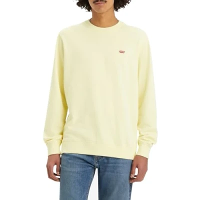 Image of Levi&#039;s THE Original CREW Sweatshirt, Men&#039;s, Size: XS, Wax yellow