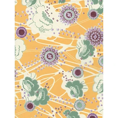 Image of Décopatch Ref FDA708O Orange Floral Pattern Paper Pack Each Sheet 30 x 40cm, of 20 Sheets Best Used With Décopach Glue &amp; Varnish,