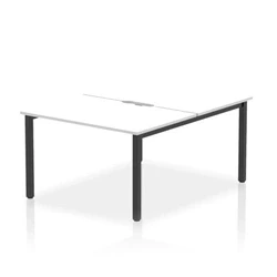 Image of Evolve Plus 1200mm B2B 2 Person Bench Desk White Top Black Frame