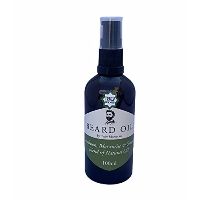 Image of Beard Oil With Cedarwood and Lime Moisturiser, Thickener, Softener, All Around Grooming Conditioning 100ml Glass bottle