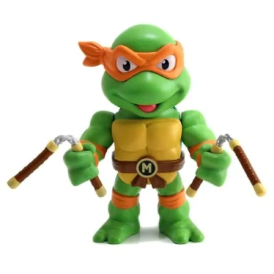 Image of TEENAGE MUTANT NINJA TURTLES 4&quot; MICHELANGELO DIE CAST COLLECTOR FIGURE