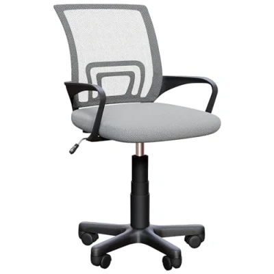 Image of Vida Designs Airsdale Ergonomic Office Chair Adjustable Height Mesh Computer Desk Swivel with Back Support Arms and 360 Wheels for Home Work Study (Grey)