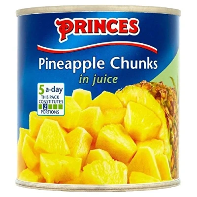 Image of Princes Pineapple Chunks in Juice (432g) Pack of 6