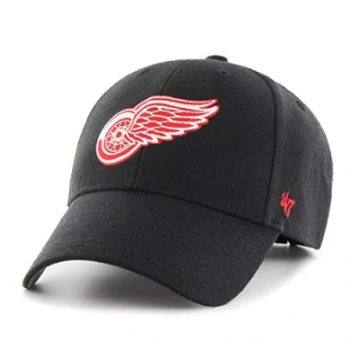 Image of 47 Detroit Red Wings Adjustable Cap MVP NHL Black One Size