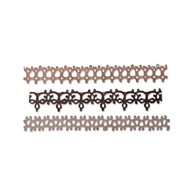 Image of Sizzix Thinlits Die Set 3 Pack 664413 Crochet #2 by Tim Holtz, Plastic Paper, Multi Colour, One Size