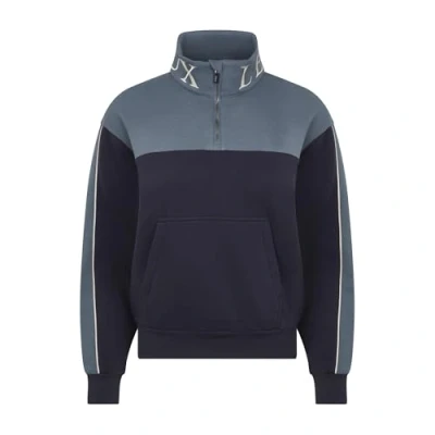 Image of LeMieux Kali Womens Quarter Zip Sweatshirt Navy/Petrol 14