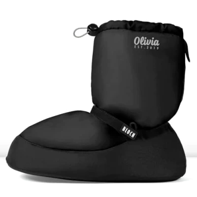 Image of Bloch Kids Warm Up Booties Ballet Dancing Black (Black, UK Footwear Size System, Big Kid, Women, Alpha, Medium, X Large), IM009KB