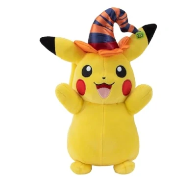 Image of Pokémon Pikachu Plush with Witch Hat 8 Inch Unique Accessory