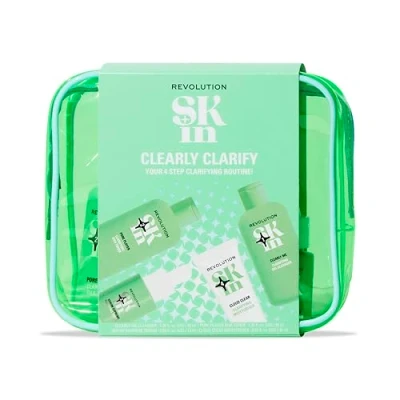 Image of Revolution Skin, Clearly Clarify Starter Kit, Skincare Set for Blemish Prone Includes Cleanser, Toner, Serum &amp; Moisturiser, Vegan Cruelty Free, 4 Products Included