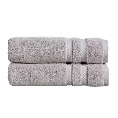 Image of Christy Chroma Grey Bath Sheets Set of 2 Highly Absorbent Heavyweight 675GSM Bold and Bright Soft Velvety Smooth Bathroom Shower Towels 100% Cotton Sustainably Made Dove