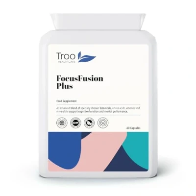 Image of FocusFusion Plus 60 Capsules Daily Cognitive Function Supplement to Support Concentration &amp; Focus Gingko Biloba, Bacopa Monnieri Other Essential Brain Nutrients