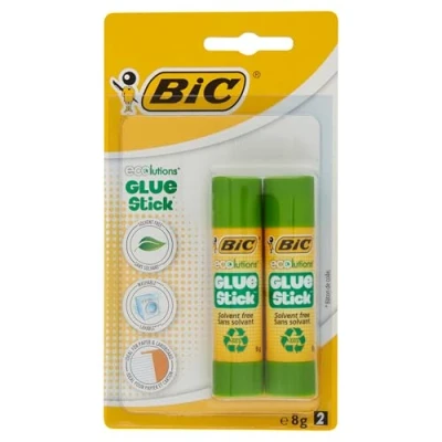 Image of BIC ECOlutions Glue Stick 8 g, Pack of 2