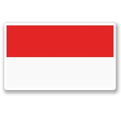 Image of 2 x 10cm Monaco Flag Vinyl Sticker Bike Laptop Car Travel Luggage Tag Fun #5283 (10cm Wide 6cm Tall)