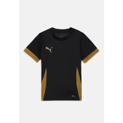 Image of puma Unisex Teamgoal Matchday Jersey Jr Football Shirt, Black Gold Matte Gold, 152 EU