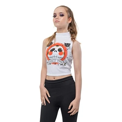 Image of Heroes Inc. Nightmare Before Christmas Top Jack Since 1993 High Neck Womens Girls White XXL