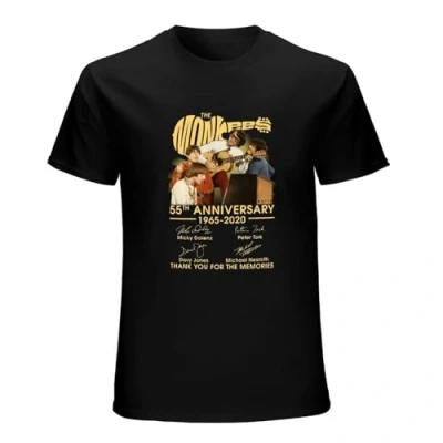 Image of Thank You for The Memories #Monkees 55Th Anniversary 1965 2020 Tee Shirt Black3XL Black 3XL