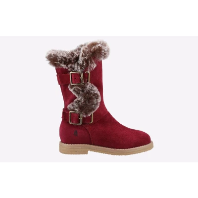 Image of Hush Puppies Women&#039;s Mini Megan Fashion Boot, Burgundy, 11 UK