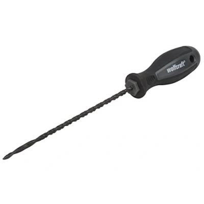 Image of wolfcraft Keyhole Saw I 4031000 for Small recesses and Free Forms in plasterboard Drill tip Easy Plunging into The Two Component Handle