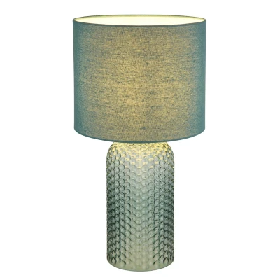 Image of Globo Sofia table lamp, light green, height 50 cm, fabric/glass