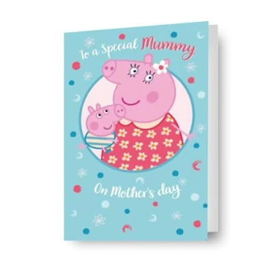 Image of peppa pig, mummy, mothers day card
