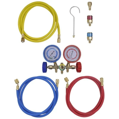 Image of vidaXL 2 way Manifold Gauge Set for Air Conditioning