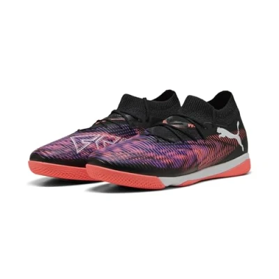 Image of Puma Future 8 Match IT Indoor football boots, Men&#039;s, Size: 12, Black/white/glowing red Textile/synthetics