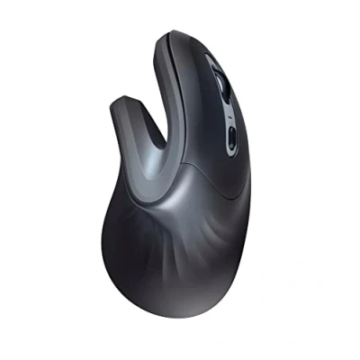 Image of Trust Verro Vertical Mouse, Wireless Ergonomic Mouse with 60 Angle, 600 1600 DPI, 6 Buttons, for Right Hand Users, RF 2.4GHz, Computer Laptop, PC, Mac Black