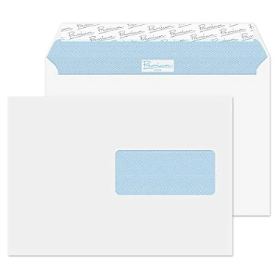 Image of Blake Envelopes Premium Office 34236FR Briefumschläge Haftklebung Französische Fenster Ultra Weiß Wove C5 162 x 229 mm 120g/m² 500 Stück