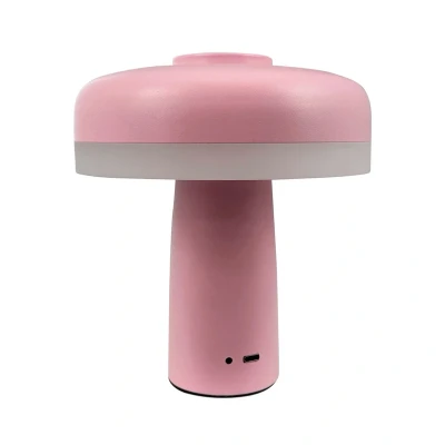Image of Dyberg Larsen LED table lamp Porter, pink, height 16 cm