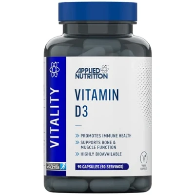 Image of Applied Nutrition Vitamin D3 High Strength Immune Booster Bone Health Supports Muscle Function (90 Capsules)