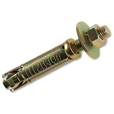 Image of Duratool PB840 M8 x 40mm 55mm Masonry Anchor Projection Bolts, 10 Pack