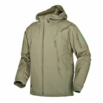 Image of Kelmon Men&#039;s Softshell Jacket Warm Fleece Waterproof Military Tactical Outdoor Windproof Functional with Multiple Pockets Hood Jackets Hunting Hiking
