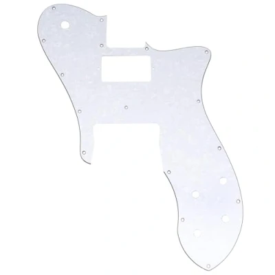 Image of Musiclily Pro 16 Holes Single H Guitar Pickguard For USA/Mexico Fender 72 Tele Custom Style Electric Guitar, 4Ply White Pearl