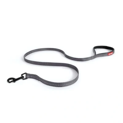 Image of EZYDOG Essential LITE Lead Small Dogs, Medium Large Training Lead, Lightweight, Comfortable Padded Handle, Reflective Thread, 1.2M (Grey)