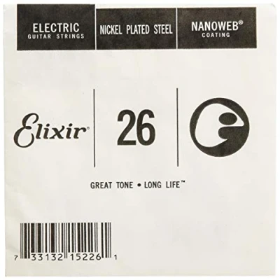 Image of Elixir® Strings Electric Guitar Single String with NANOWEB® Coating (.026)