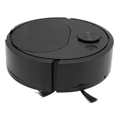 Image of Luqeeg Robot Vacuum, Mini Smart Sweeping Robot, Multifunctional USB Charging Cleaner Auto Robotic Vacuum with Automatic Avoidance Function for Hard Floor Wooden Flooring Tile Carpet (Black)