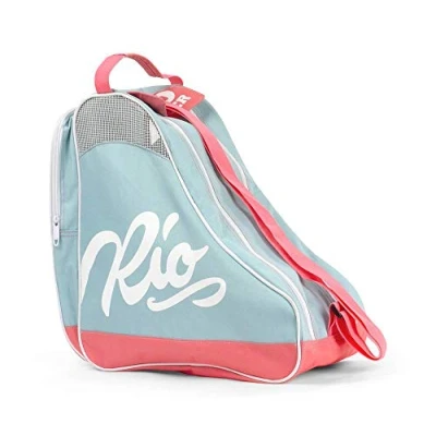 Image of Rio Roller Script Skate Bag, Unisex Adults’ Canvas and Beach Tote Multicolour (Teal/Coral), 24x15x45 cm (W x H L)