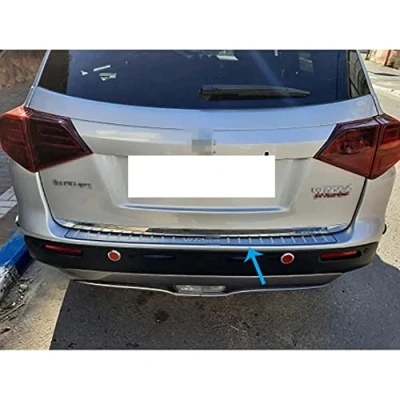 Image of LOERSS Stainless Steel, Car Rear Bumper Protector Guard, For Suzuki Vitara 2015 2019, Trunk Anti Scratch Scuff Sill Plate, Brushed Collision Strip, Decoration Accessories