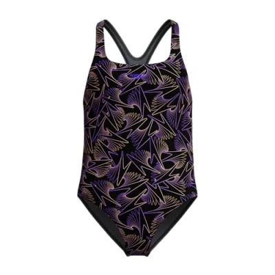 Image of Speedo Girl&#039;s Hyperboom ALover Medalist Swimsuit Quick Drying FitneS Chlorine Resistant, Bright Peach, 11 1211 12