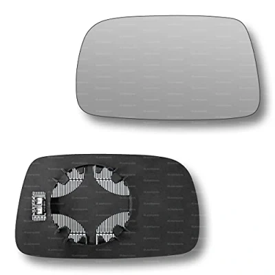Image of Less4spares Replacement Wing Mirror Glass Left Compatible with Toyota Yaris 1999 2005 CLIP ON Passnager Near Side N/S Heated Convex