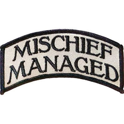 Image of Ata Boy Harry Potter Patch, Mischief Managed Patch Iron On Patches Gifts &amp; Merchandise…