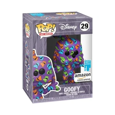 Image of Funko Pop! Artist Series: DTV Disney Goofy Standard Characters Amazon Exclusive Collectable Vinyl Figure Includes Premium Plastic Protector Display Case Gift Idea Movies Fans