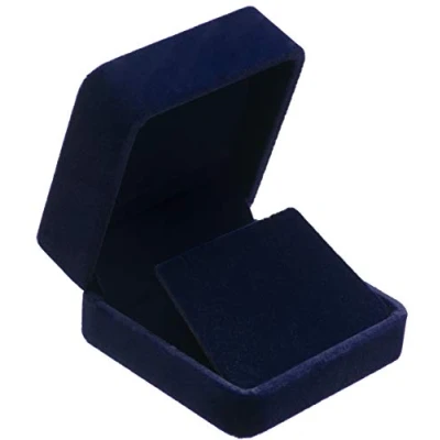 Image of POKOFO Velvet Flocked Earring Gift Boxes Jewelry Box (Blue)