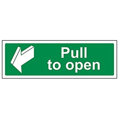 Image of V Safety Eco Friendly Safe Condition Door Pull To Open 600 X 200mm