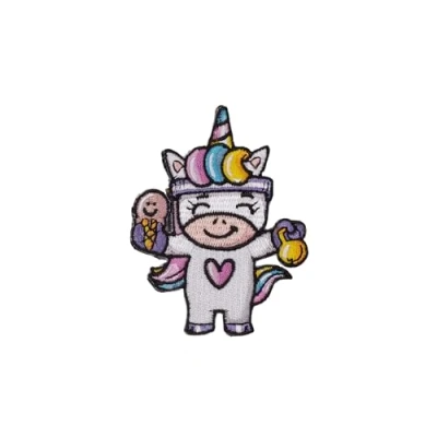 Image of Embroidered Patch with Velcro Unicorn for Cross Training and Gym Backpacks Vests (Unicorn)