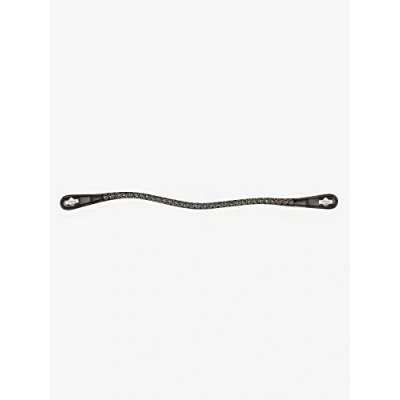 Image of LeMieux Brown Classic Leather Twilight Horse Browband Swarovski Crystals Premium, Smooth Subtle Wave Shape Full