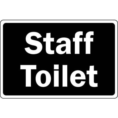 Image of Staff toilet sign Self adhesive sticker (200mm x 150mm)
