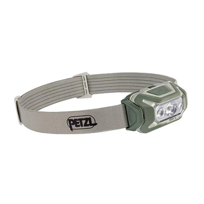 Image of PETZL ARIA 2 RGB, Compact Headlamp, Durable, Waterproof with White, Red, Green and Blue Modes, 450 Lumens, Desert