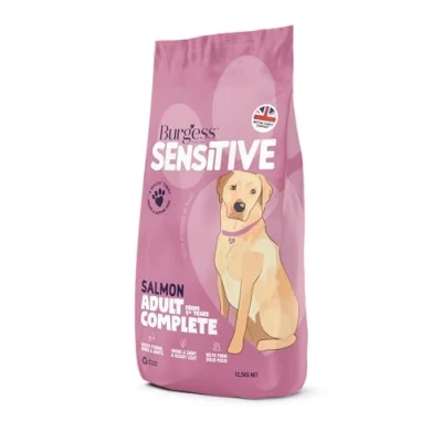 Image of Burgess Sensitive Dry Dog Food Salmon, 12.5 kg (Packaging May Vary)